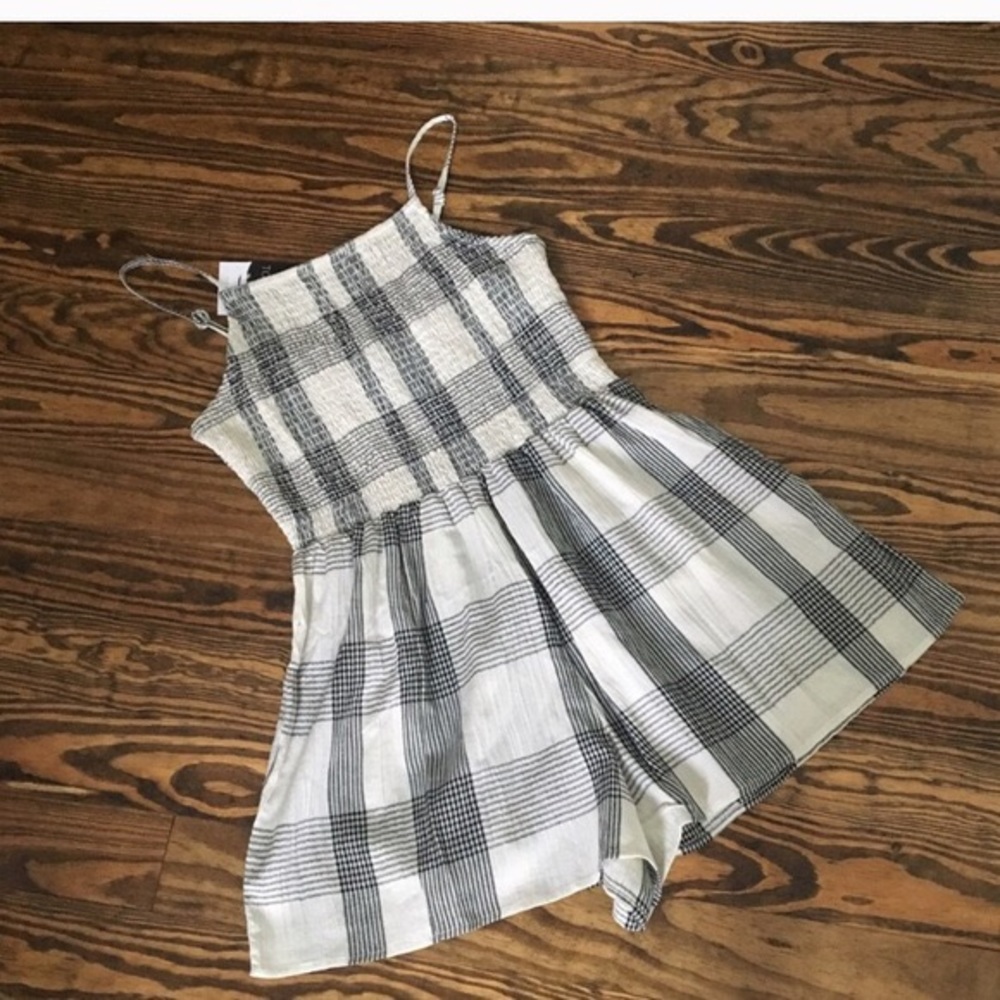 Topshop plaid romper